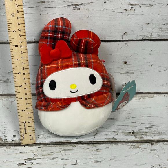 Squishmallows Original Sanrio  Red Plaid My Melody Plush hello kitty 2023 - Picture 2 of 8